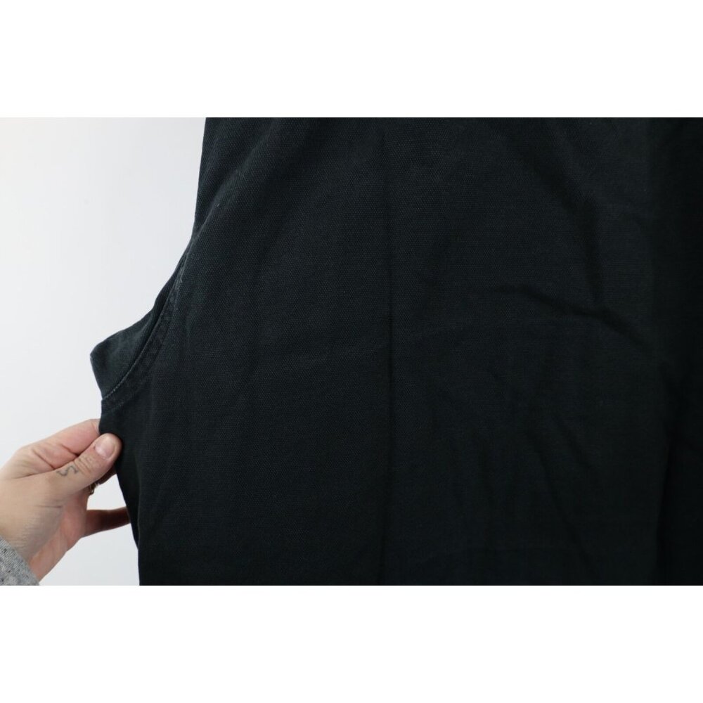 Duluth Trading Co Mens Large Distressed Fleece Lined Canvas Button Shirt Jacket - Picture 14 of 16